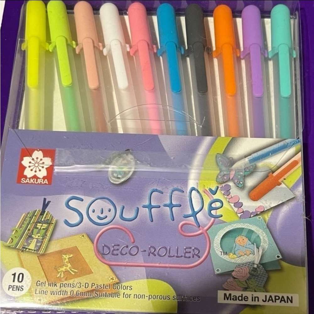 NEW Souffle Deco-Roller Gel Ink Pen (10 colors)